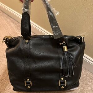 Original Juicy Couture leather overnight bag, royal blue interior